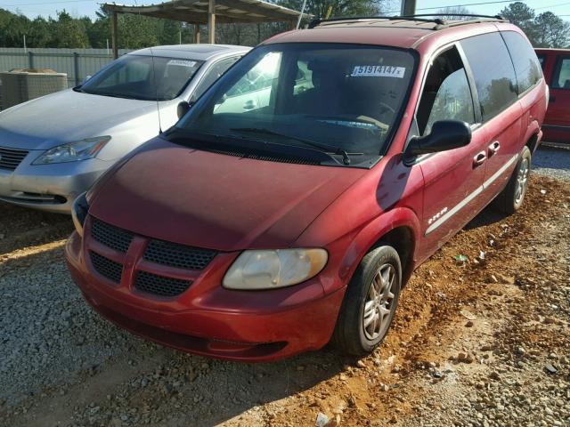 2B8GP44311R275420 - 2001 DODGE GRAND CARA RED photo 2