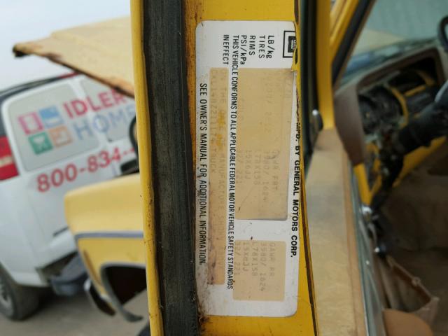 CKL148Z211174 - 1978 CHEVROLET CHEYENNE YELLOW photo 10