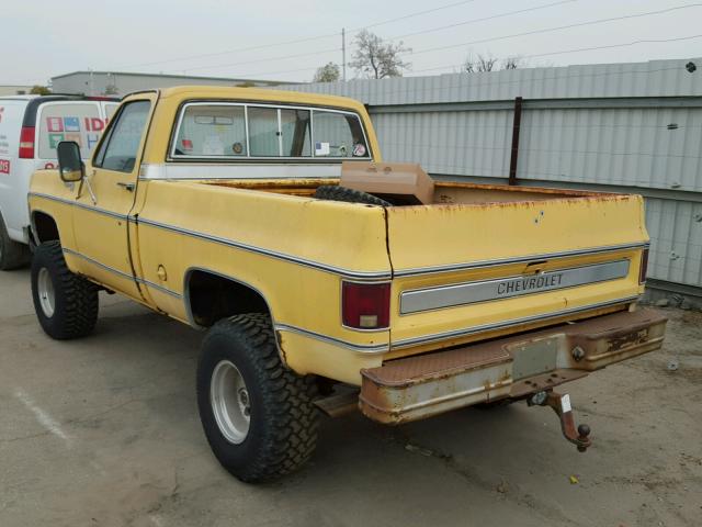 CKL148Z211174 - 1978 CHEVROLET CHEYENNE YELLOW photo 3