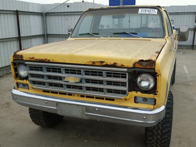 CKL148Z211174 - 1978 CHEVROLET CHEYENNE YELLOW photo 9