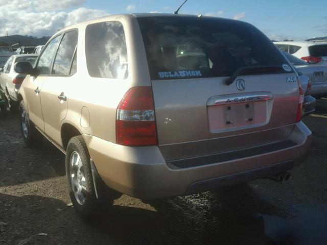 2HNYD18451H543677 - 2001 ACURA MDX BEIGE photo 3