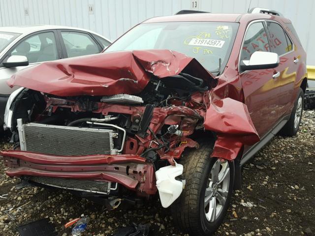 2CNALPEW3A6347277 - 2010 CHEVROLET EQUINOX LT RED photo 2