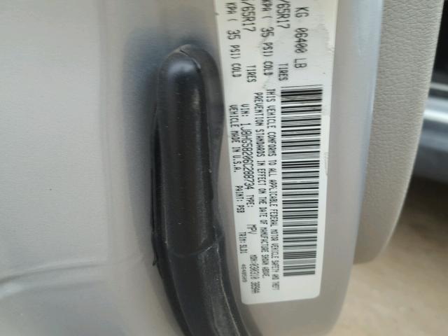 1J8HG58206C288734 - 2006 JEEP COMMANDER 银色 照片 10