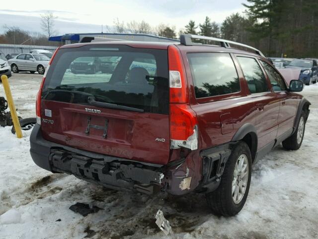 YV4SZ592971275822 - 2007 VOLVO XC70 MAROON photo 4