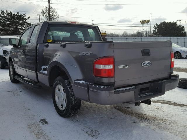 1FTRX02W35KC95627 - 2005 FORD F150 GRAY photo 3