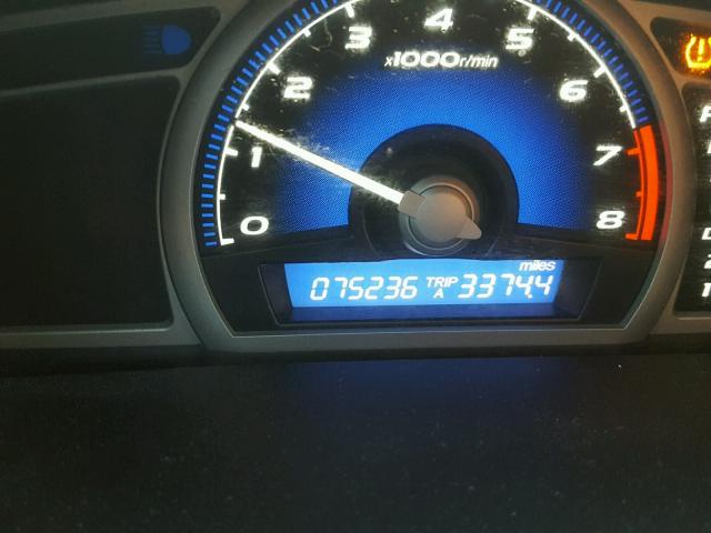 2HGFG12819H520636 - 2009 HONDA CIVIC EX ვერცხლისფერი ფოტო 8