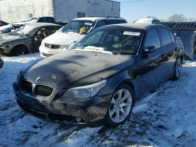 WBANB53586CP01362 - 2006 BMW 550 I BLACK photo 2