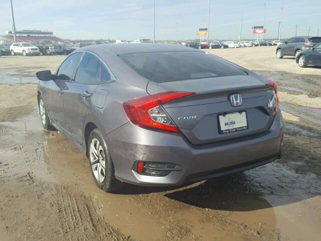 19XFC2F5XHE055722 - 2017 HONDA CIVIC LX GRAY photo 3