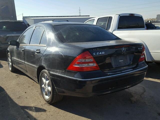 WDBRF81J73F341567 - 2003 MERCEDES-BENZ C 240 4MAT BLACK photo 3