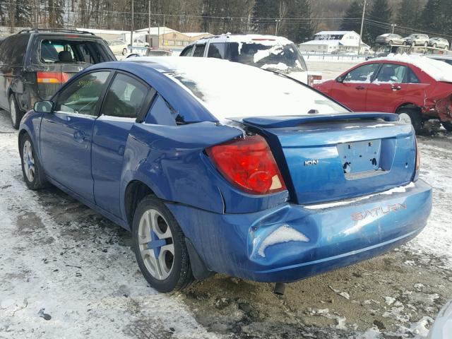 1G8AW12F53Z177082 - 2003 SATURN ION LEVEL BLUE photo 3