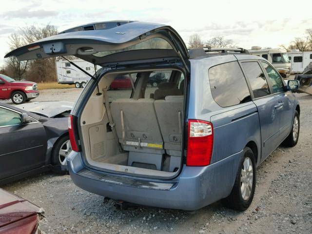 KNDMB233966081809 - 2006 KIA SEDONA EX BLUE photo 4