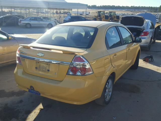 KL1TG5DE1BB140438 - 2011 CHEVROLET AVEO LT YELLOW photo 4