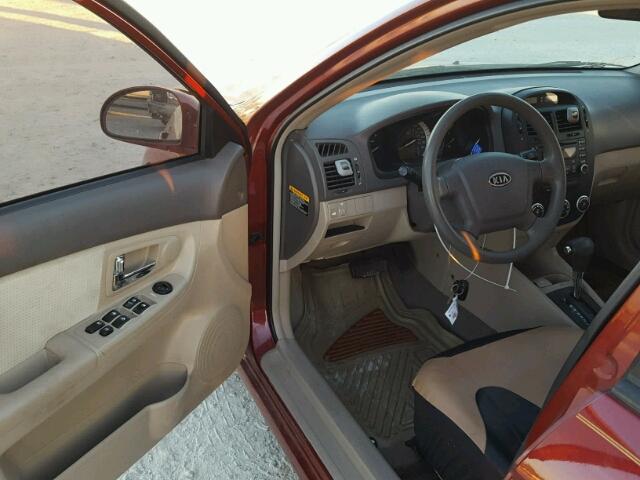 KNAFE121075406118 - 2007 KIA SPECTRA EX MAROON photo 9