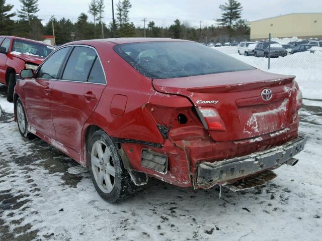 4T1BE46K39U316522 - 2009 TOYOTA CAMRY BASE RED photo 3