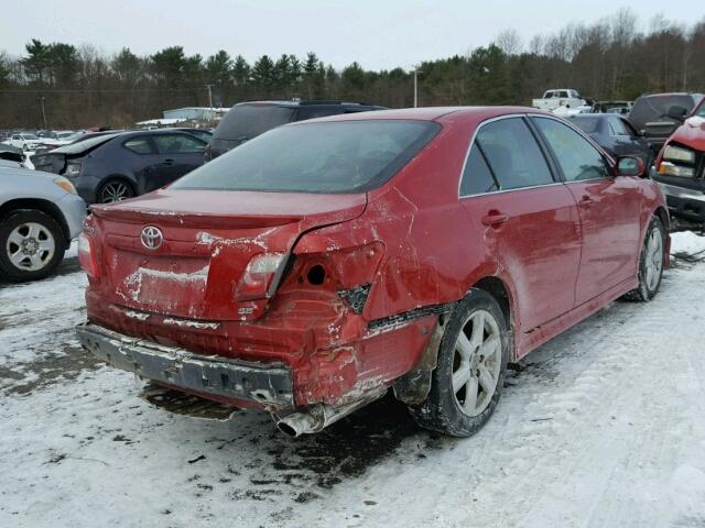 4T1BE46K39U316522 - 2009 TOYOTA CAMRY BASE RED photo 4