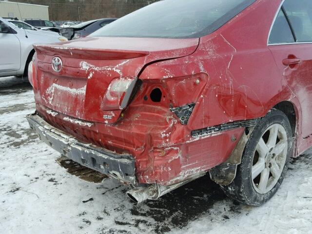 4T1BE46K39U316522 - 2009 TOYOTA CAMRY BASE RED photo 9