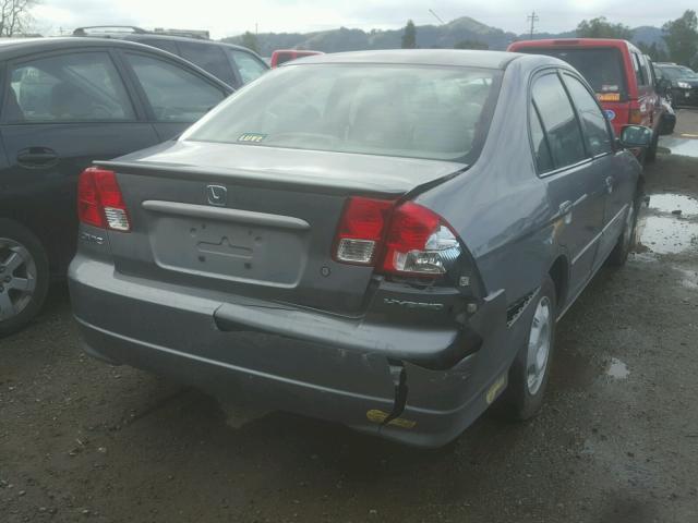 JHMES95614S016170 - 2004 HONDA CIVIC HYBR GRAY photo 4