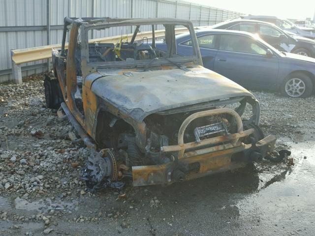 1C4BJWFG2EL167902 - 2014 JEEP WRANGLER U GOLD photo 1