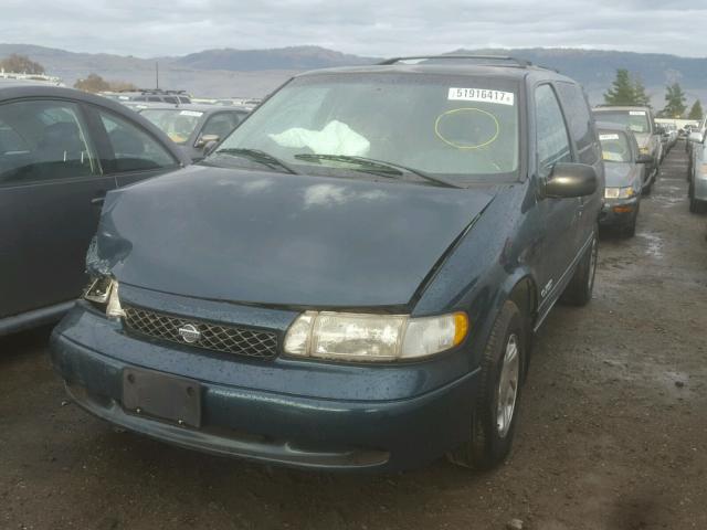 4N2ZN1112WD826031 - 1998 NISSAN QUEST XE GREEN photo 2