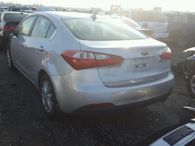 KNAFX4A86E5178780 - 2014 KIA FORTE EX SILVER photo 3