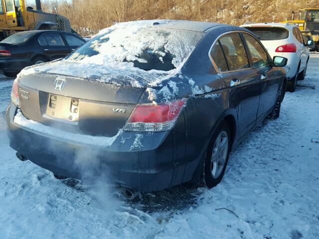 1HGCP36828A060747 - 2008 HONDA ACCORD EXL GRAY photo 4