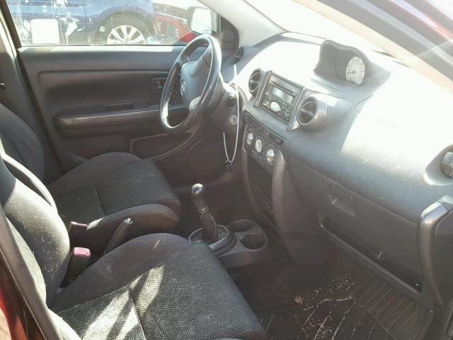 JTKKT624150111613 - 2005 TOYOTA SCION XA BURGUNDY photo 5