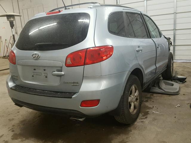 5NMSG73D37H066404 - 2007 HYUNDAI SANTA FE G BLUE photo 4