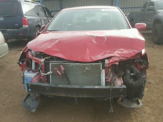 5YFBU4EE4DP163643 - 2013 TOYOTA COROLLA BA RED photo 9