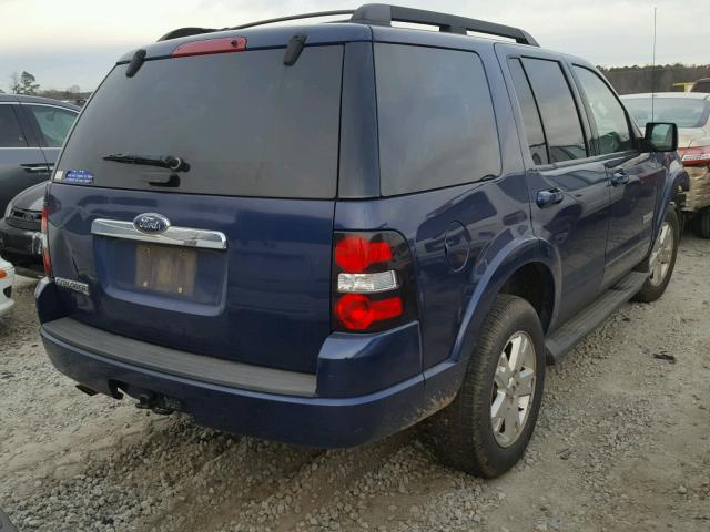 1FMEU63E18UA29530 - 2008 FORD EXPLORER X BLUE photo 4