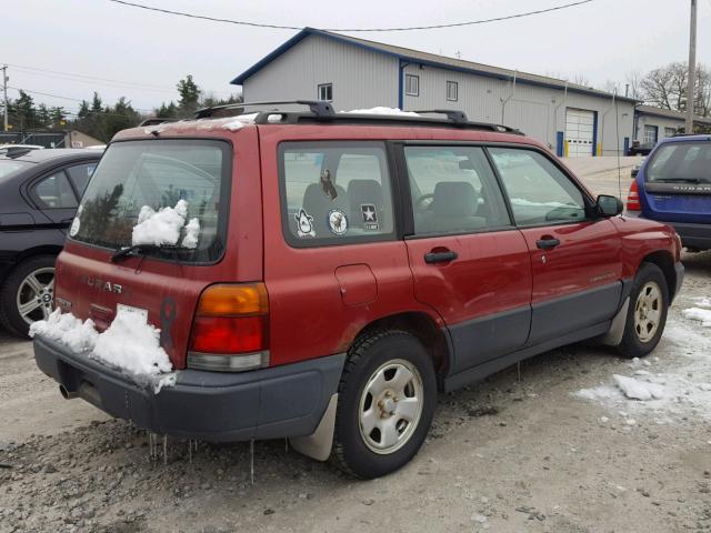 JF1SF6357YH710937 - 2000 SUBARU FORESTER L RED photo 4