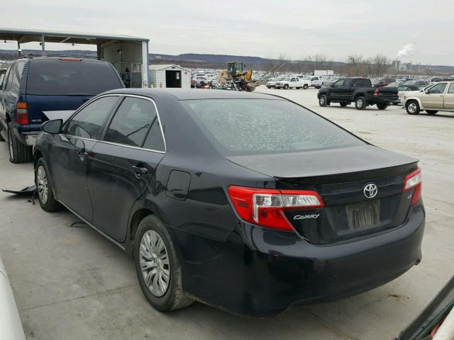 4T4BF1FK8CR166237 - 2012 TOYOTA CAMRY BASE BLACK photo 3