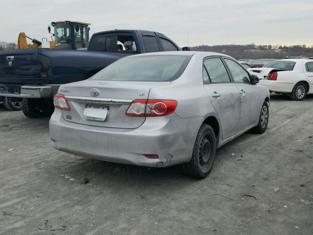 2T1BU4EE2BC593877 - 2011 TOYOTA COROLLA BA SILVER photo 4