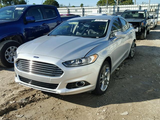 3FA6P0K99ER304099 - 2014 FORD FUSION TIT SILVER photo 2