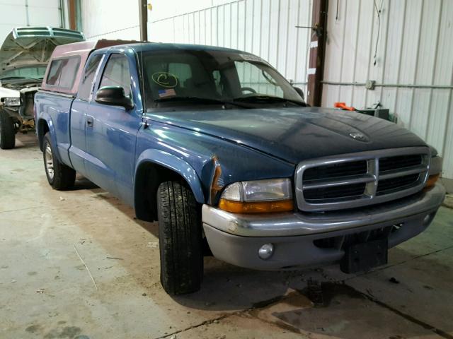 1D7HL42X93S151378 - 2003 DODGE DAKOTA SLT BLUE photo 1