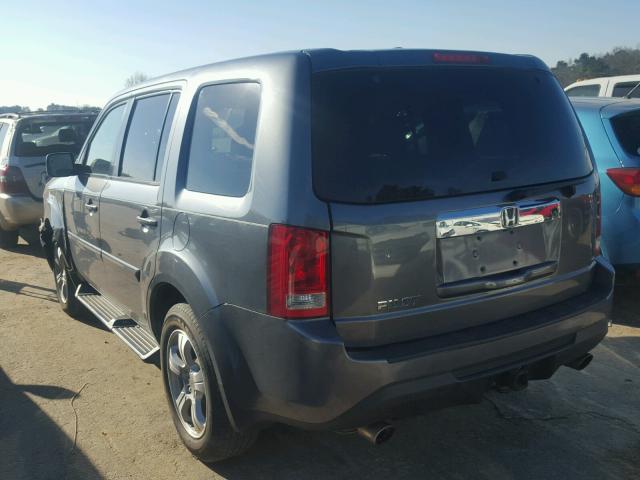 5FNYF3H52DB009678 - 2013 HONDA PILOT EXL GRAY photo 3