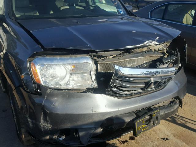 5FNYF3H52DB009678 - 2013 HONDA PILOT EXL GRAY photo 9