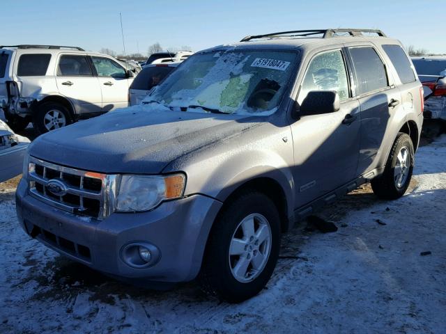 1FMCU93108KB93207 - 2008 FORD ESCAPE XLT SILVER photo 2