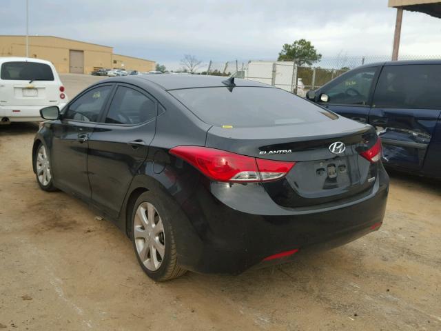 5NPDH4AE5CH102543 - 2012 HYUNDAI ELANTRA GL BLACK photo 3