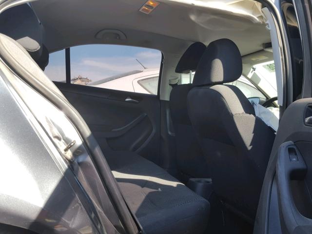 3VW2K7AJ6BM390280 - 2011 VOLKSWAGEN JETTA BASE CHARCOAL photo 6