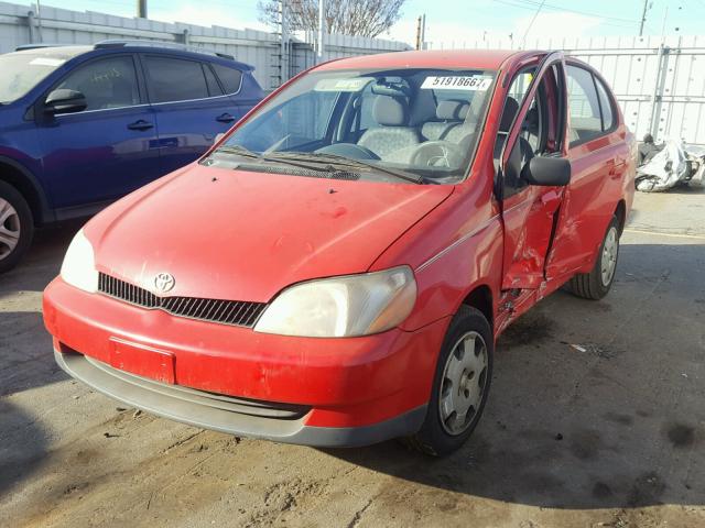 JTDBT1235Y0028949 - 2000 TOYOTA ECHO RED photo 2