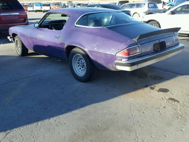 00001Q87U7L648673 - 1977 CHEVROLET CAMARO PURPLE photo 10