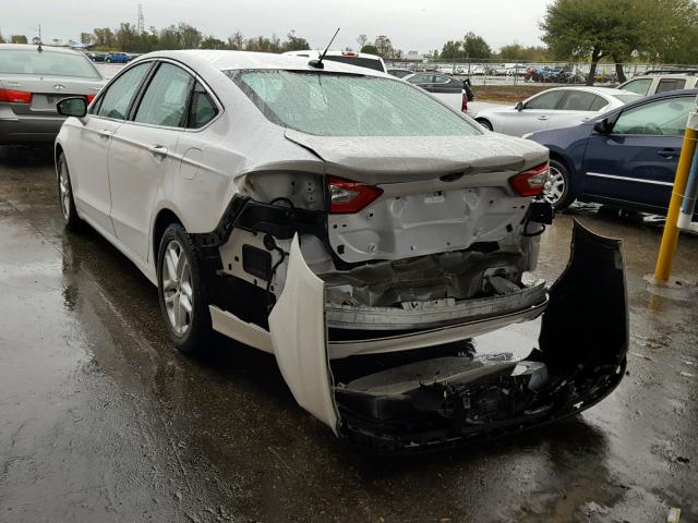 3FA6P0HD6ER217434 - 2014 FORD FUSION SE WHITE photo 3