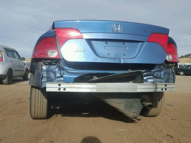 1HGFA16507L056126 - 2007 HONDA CIVIC LX BLUE photo 9