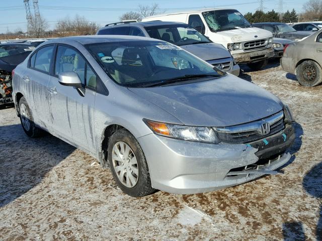 19XFB2F52CE099452 - 2012 HONDA CIVIC LX SILVER photo 1