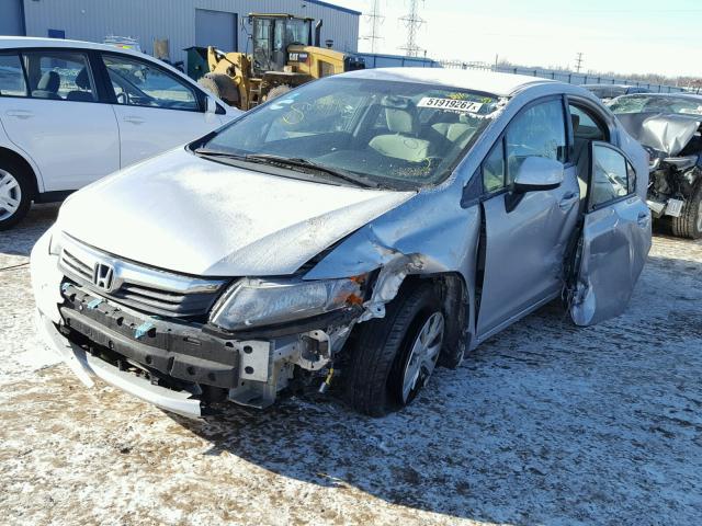 19XFB2F52CE099452 - 2012 HONDA CIVIC LX SILVER photo 2