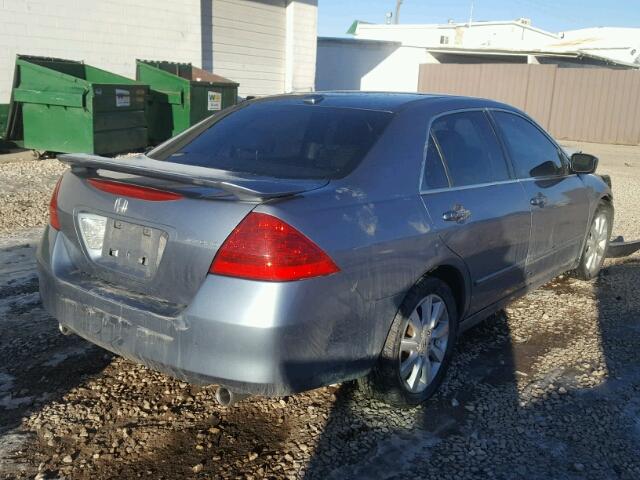 1HGCM66547A024704 - 2007 HONDA ACCORD EX GRAY photo 4