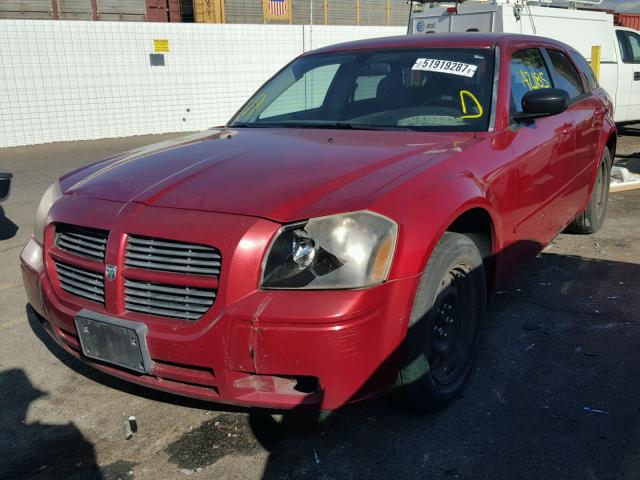 2D4FV48T75H602496 - 2005 DODGE MAGNUM SE RED photo 2