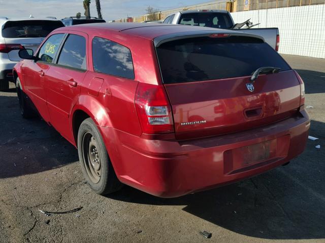 2D4FV48T75H602496 - 2005 DODGE MAGNUM SE RED photo 3