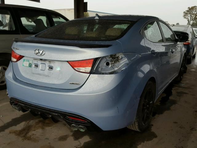 KMHDH4AE3DU843325 - 2013 HYUNDAI ELANTRA GL BLUE photo 4