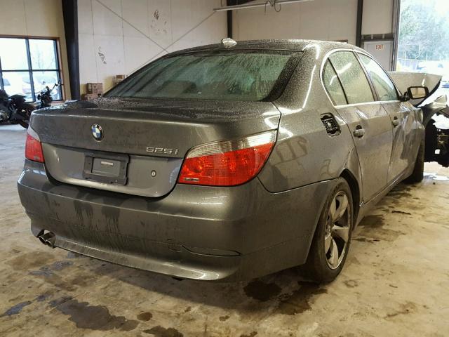 WBANE535X7CW59138 - 2007 BMW 525 I GRAY photo 4